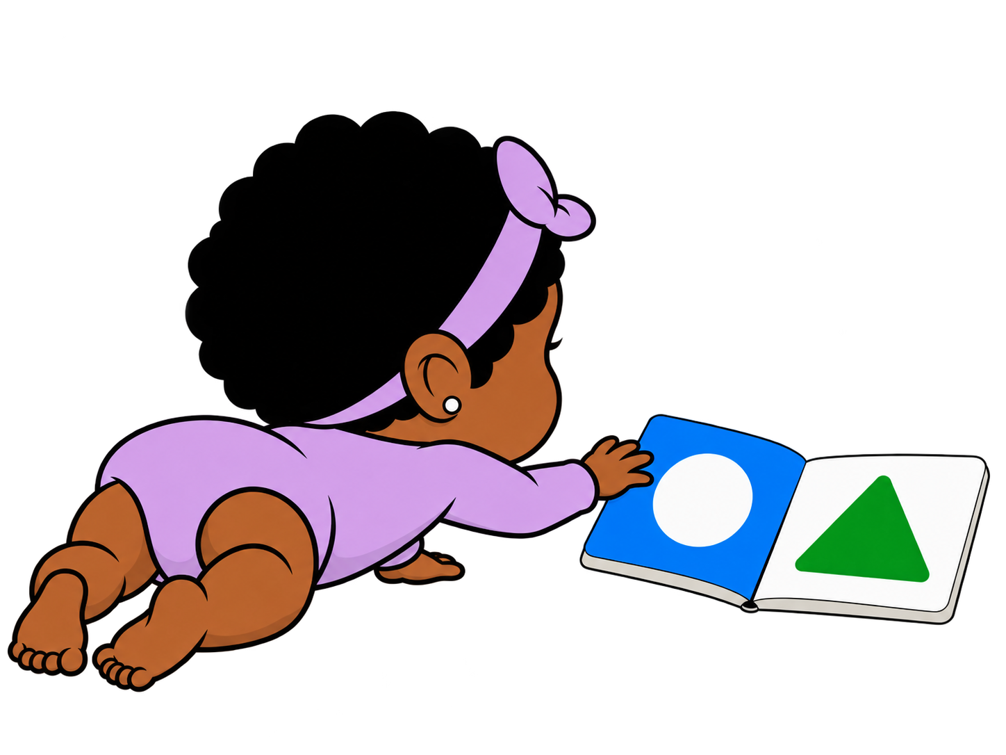 Baby reaching for book